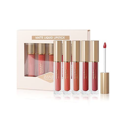 Imagic professionals matte liquid lipstick set of 5 pcs kit 1 whisper 